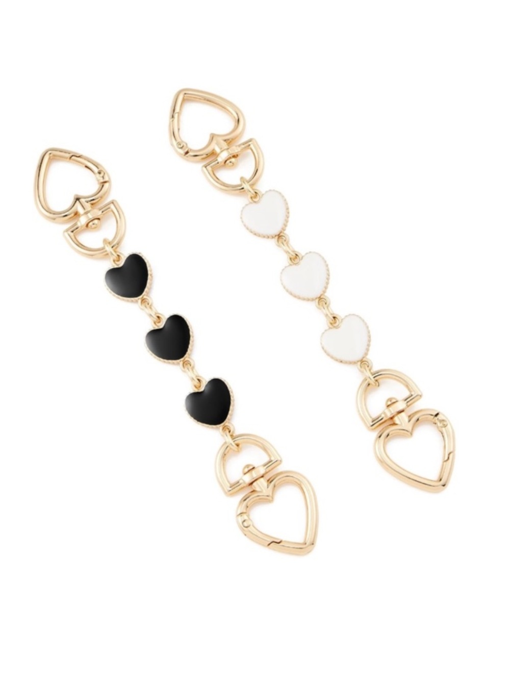 Pick 1: Black or White Heart Chain Extender